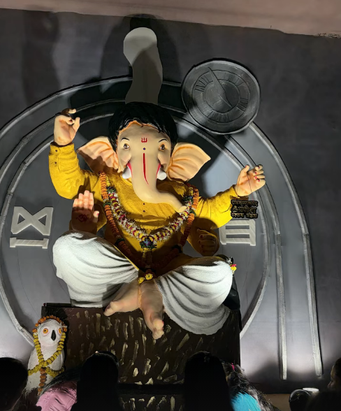 Ramkrishnanagar ganesh mandal Ganesh pandal in Dev Nagar, Nagpur